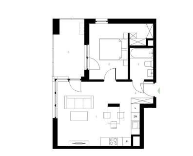 Mieszkanie 43,09 m 2 pokoje Pruszków