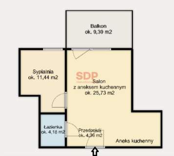2 pokoje balkon 9,4 m2 6. piętro z windą 2018 r. Szczepin