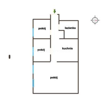 3 pokoje 57,65 m 1.p Komórka Parking