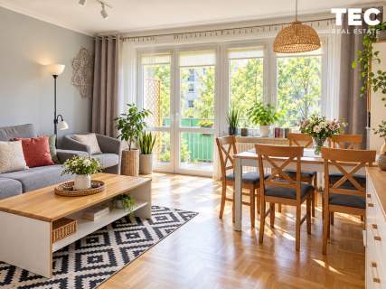 3 POKOJE 59,3 m PO REMONCIE BALKON NOWY TRAMWAJ ZIELEŃ P
