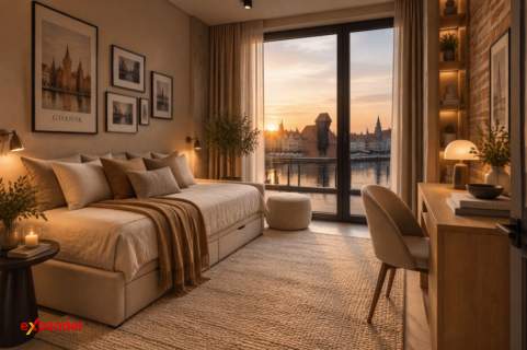 Apartament 45,05 m nad Motławą Balkon Blisko Starego Miasta