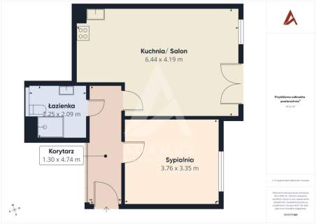 Siechnice/ 2 pokoje/ 49 m / balkon.