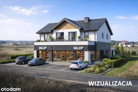 Działka pod inwestycję, domy z usługami.