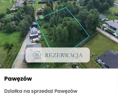 Działka na sprzedaż Pawęzów