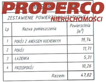 Mieszkanie 2 pok., 47,02 m2, I piętro, Na Stoku