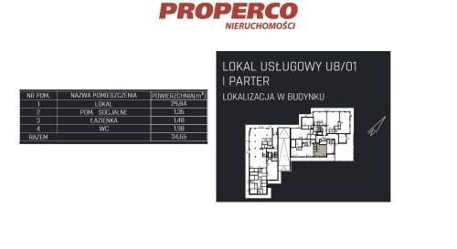 Lokal, 34,65m2, parter, Jędrzejów