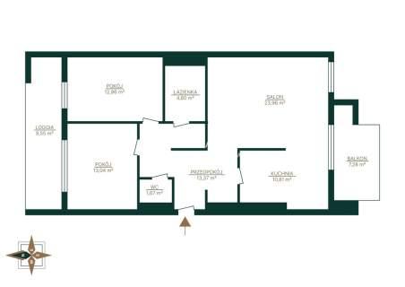 Miasteczko Wilanów Komfortowe 80m2 3 pokoje