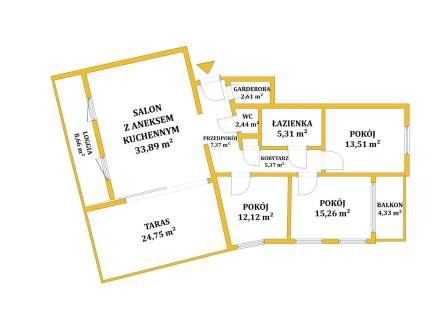 Apartament 97,88 m2 Taras 24,75 m2 Lublin