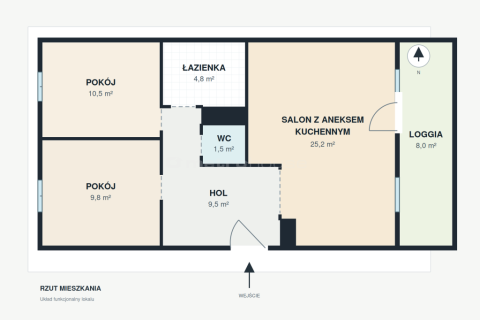 Mieszkanie na sprzedaż, 61,3 m2, Warszawa