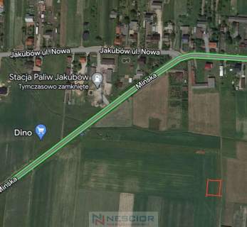 Działka 1063 m2 z WZ Jakubów