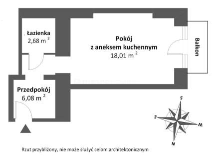 Kawalerka z balkonem w centrum - media miejskie