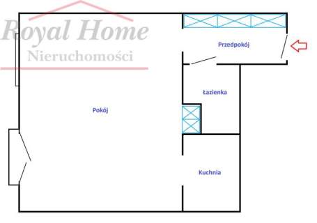 Przestronne, b. ładne 1 pok w Centrum.