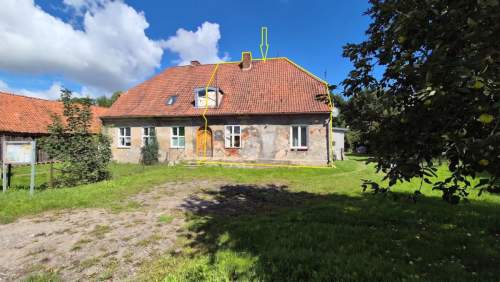 ZABYTKOWY DWÓR NAD RZEKĄ TINA - RÓŻANY k. Elbląga