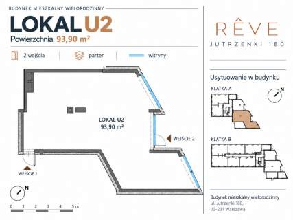 Lokal usługowy 94 m z dużymi witrynami Warszawa