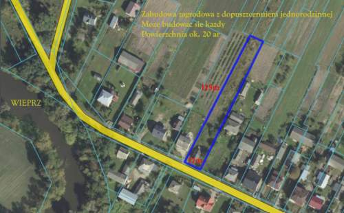 Działka budowlana 20a Zawieprzyce 600m szkoła MPK