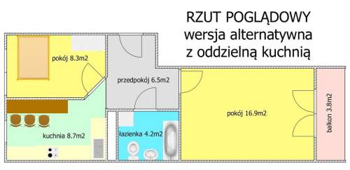 Wroc Kościuszki, 2 pok, dwustronne balkon winda
