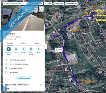Cicha dzialka budowlana pod Warszawa PKP Jaktorow 