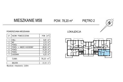 Mieszkanie 4 pok., 78,20m2, KSM, Al. Solidarności