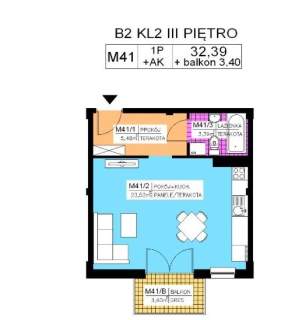 Mieszkanie 1 pok., 32,39 m2, III piętro, Na Stoku