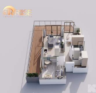 Sunrise Park Mieszkanie nr 2.2 3 pokoje 47,42 m2 balkon