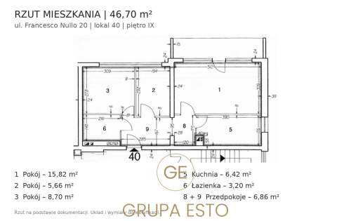 Trzy pokoje Grzegórzki 9 piętro