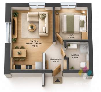 Centrum 38 m2, 2 pokoje, nowe budownictwo, winda