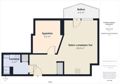 Gdynia Dąbrowa 2 pokoje 44 m balkon podwójne miejsce w hali