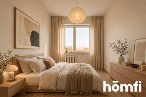 3 lub 4 pokoje Metro Wilanowska Balkon