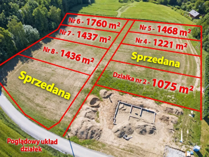 Płaska widokowa działka gmina Wieliczka