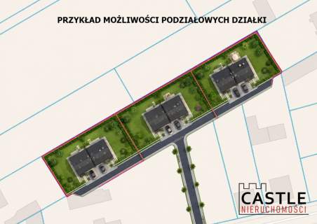 Działka z możliwością podziału na3 działki