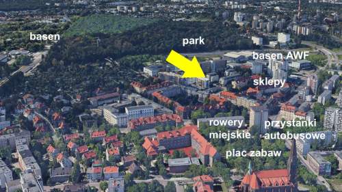 BEZ PROWIZJI, obok Parku Kościuszki i AWF-u