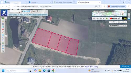 Przyjaźń -działka budowlana1000m2 asfalt media