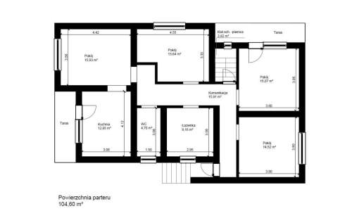 Parterowy dom jednorodzinny Lubliniec 105m2