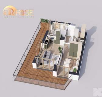 Sunrise Park Mieszkanie nr 3.6 3 pokoje 47,42 m2 balkon
