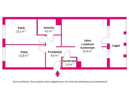 Mieszkanie Wilda 3 pokoje loggia Osiedle Pod Platanami
