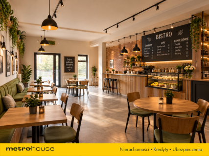Lokal na Letniej - wejścia i witryny z obu stron