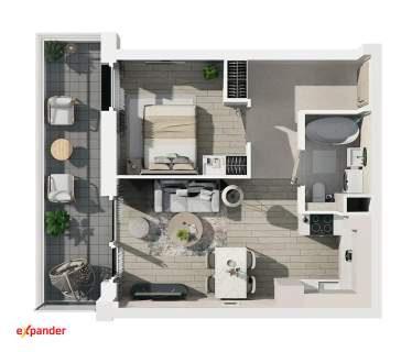 NOWA INWESTYCJA 2 pokoje, 1 piętro 37,22 m2 os. Mokre