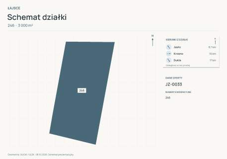Widokowa działka w Łajscach