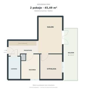 Mieszkanie na sprzedaż, 45,49 m2, Białystok