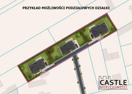 Działka z możliwością podziału na3 działki