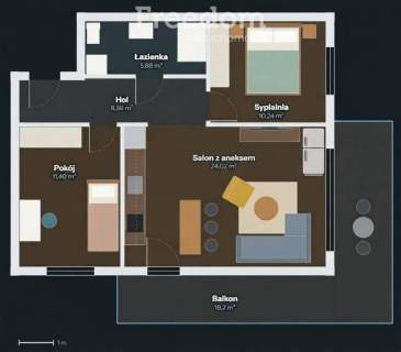 Nowe 3 pok. 60m , duży balkon i komórka w cenie Opole, Stawowa