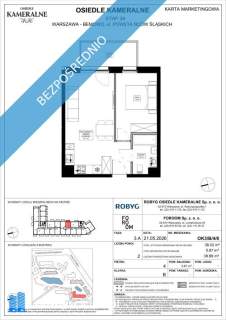 2 pokoje 38,02 M2 Osiedle Kameralne ROBYG BEZPOŚREDNIO - Cesja...
