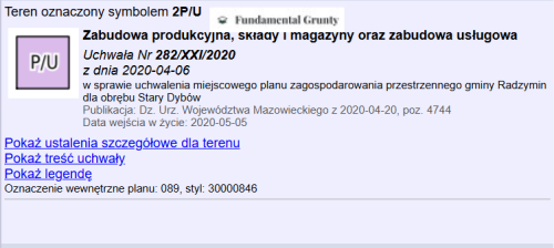 Działka pod halę lub produkcję, MPZP P/U, 0,9 km do S8, asfalt,...