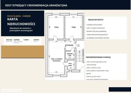 Mieszkanie na sprzedaż, 53,92 m2, Ruda Śląska