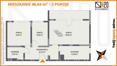 3 pok, balkon,parter, widok na zieleń-Kozłówek