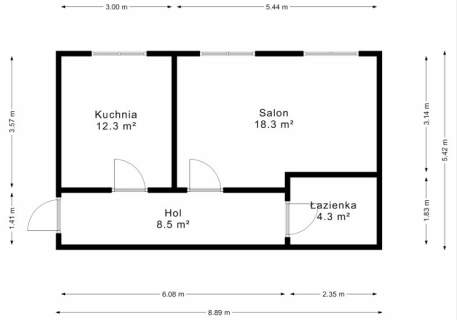 Przestronna Kawalerka w sercu Miasta 44m2