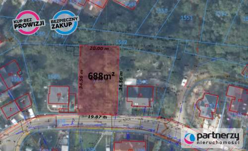 Działka budowlana 688 m Gdynia Leszczynki