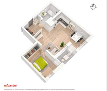 Nowe 2-pokojowe 46.72 m2 Centrum blisko Skytower