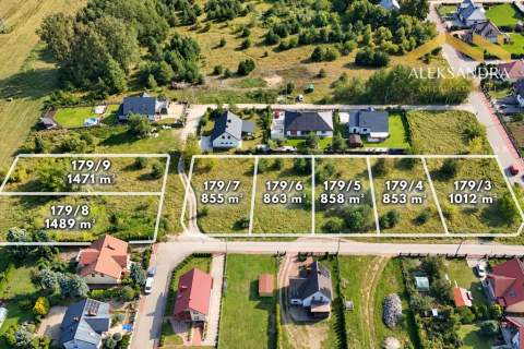 7 działek budowlanych w Koszarówce MPZP Powierzchnie 853-1489...