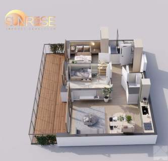 Sunrise Park Mieszkanie nr 1.8 3 pokoje 56,26 m2 balkon